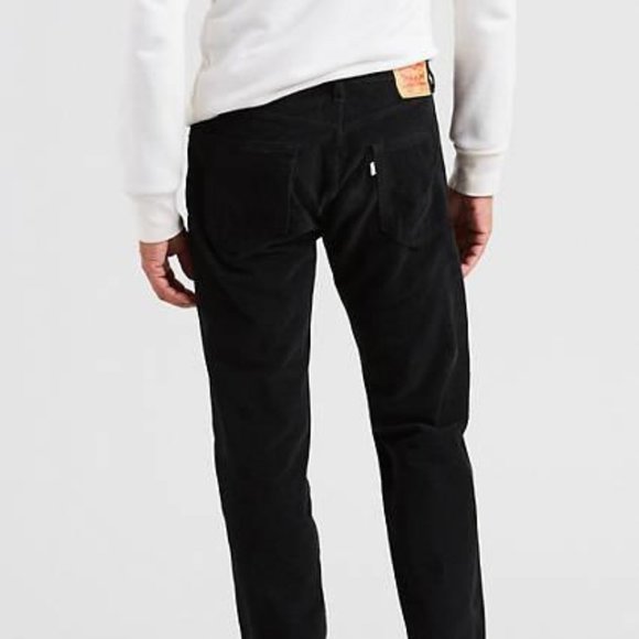 Levi's 505 Regular Fit white tab black Corduroy Pants Size 34 - Picture 1 of 9